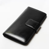 Women Multi-Card Oil Wax Leather Wallet Long Genuine Leaher Wallet Holder Good Quality Zipper Pocket Multi-Color Fashion Clutch