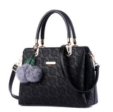 Lace Flower Printing Pu Leather Women Handbags