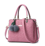 Lace Flower Printing Pu Leather Women Handbags