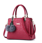 Lace Flower Printing Pu Leather Women Handbags