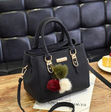 Brand women hairball ornaments totes solid sequined handbag hotsale party purse ladies messenger crossbody shoulder bags LB750