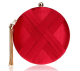 LUXY MOON Evening Bags Desinger Handbags Fashion Tassel Women's Purse Clutch  Wedding Wallet Round Clutch Shoulder Bag ZD797
