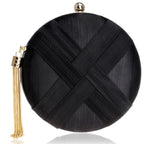 LUXY MOON Evening Bags Desinger Handbags Fashion Tassel Women's Purse Clutch  Wedding Wallet Round Clutch Shoulder Bag ZD797
