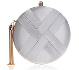 LUXY MOON Evening Bags Desinger Handbags Fashion Tassel Women's Purse Clutch  Wedding Wallet Round Clutch Shoulder Bag ZD797