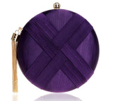 LUXY MOON Evening Bags Desinger Handbags Fashion Tassel Women's Purse Clutch  Wedding Wallet Round Clutch Shoulder Bag ZD797