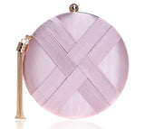 LUXY MOON Evening Bags Desinger Handbags Fashion Tassel Women's Purse Clutch  Wedding Wallet Round Clutch Shoulder Bag ZD797