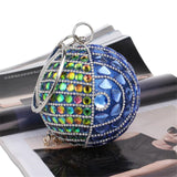 Luxury crystal Clutch Bag diamond Round Evening Bags Women full dress evening clutch bag Mini Purses Wallet Lady Handbags  ZD453