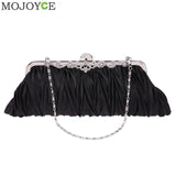 Bridal Women Satin Crystal Clutch