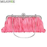 Bridal Women Satin Crystal Clutch