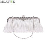 Bridal Women Satin Crystal Clutch