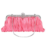 Women Satin Crystal Clutch