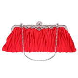 Women Satin Crystal Clutch