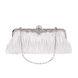 Women Satin Crystal Clutch