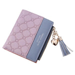 Tassel Zipper Purse Pink Woman's Wallet