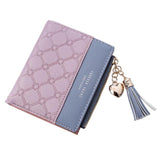 Tassel Zipper Purse Pink Woman's Wallet