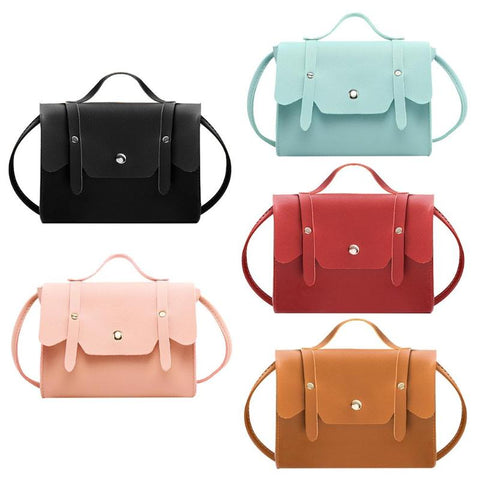 Small Square Simple Flap Multi-color Bag