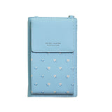 Ladies Cellphone Bag Japan and Korea fashion print multi-function Student Wallet Casual Women Shoulder Bag Large Card Holder