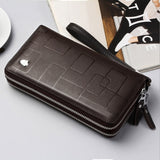 VORMOR Luxury Brand 100% Genuine Leather Cowhide Portomonee Fashion  Male Wallet Men Long Clutch with Coin Purse Pocket Rfid