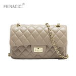 Chains double flap quilted bag