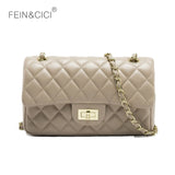 Chains double flap quilted bag