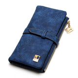 Leather Zipper Wallet Women's
