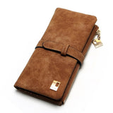 Leather Zipper Wallet Women's