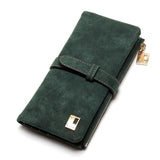 Leather Zipper Wallet Women's