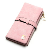Leather Zipper Wallet Women's