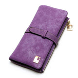 Leather Zipper Wallet Women's