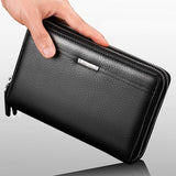 Hot Sale Men Wallet Black Brown Dollar Price Money Clip Clutch Bag Men's Purses PU Leather Wallets Man Long High Quality