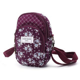 Retro Flower Women Wallet Purse Coin Cell Phone Mini Crossbody Shoulder Bag  12x6.5x18cm