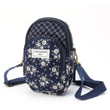 Retro Flower Women Wallet Purse Coin Cell Phone Mini Crossbody Shoulder Bag  12x6.5x18cm